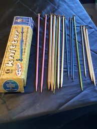 Knitting Needles  With Vintage Knitter