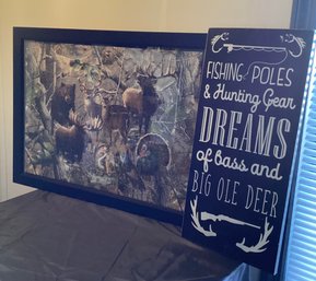 Wildlife Framed Puzzle And Wood Sign