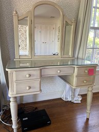 White Dressing Table With Mirror - Mirror Can Be Removed And This Can Be The Perfect Desk!