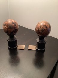 Pair Marble Bookends