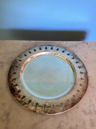 Holiday Plate Silverplated