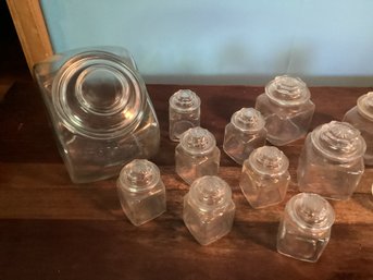 12 Glass Candy Jars