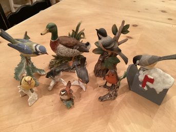 9 Assorted Bird Figurines John James Audubon & Goebel