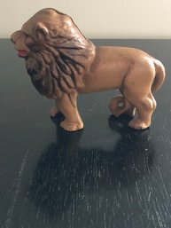 Vintage Cast Iron Right Side Tail Lion Standing Bank