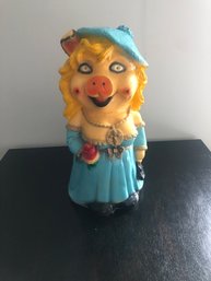 Vintage Ceramic Miss Piggy Bank 18 Tall