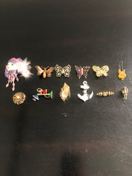 Group Lot Of 12 Brooches Includes Gerrys