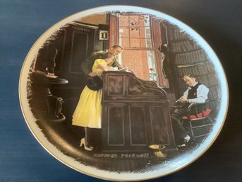 Vintage Norman Rockwell The Marriage License NUMBERED PLATE