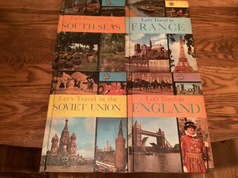 1960 Lets Travel Books Hardcover France South Seas England Soviet Union