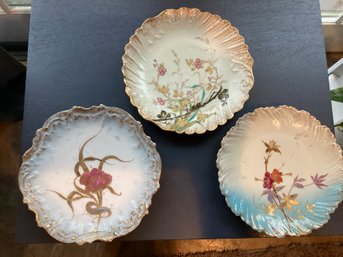 Antique Limoges France Porcelain Plates  Gold Trim