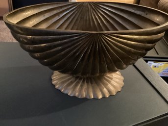 Large Brass Shell Shape Centerpiece