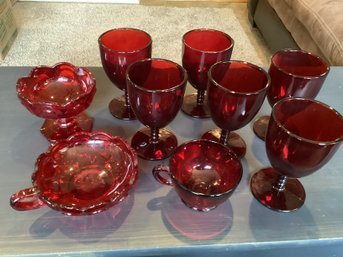 Fostoria Coin Glass Ruby Red