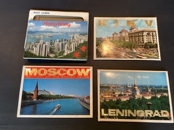 Vintage Postcards In Pictorial Jackets  Moscow, Leningrad, Kiev, Hong Kong