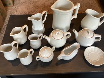 Group Lot Of White Colored Ceramics