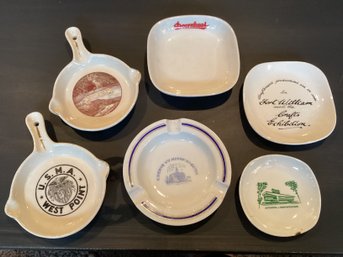 Assorted Collection Of Vintage Ashtrays/spoonrests  Includes USMA West Point