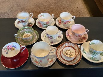 Tea  Cups And Saucers  Ten Sets Bone China Royal Grafton  Royal Albert