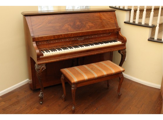 een experiment doen Aanpassen zout Gorgeous Klein Piano Co. Upright Piano With B Bench 54 1/2 X 29 X 44 1/2  #56134 | Auctionninja.com