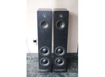 Set Of 2 Polk Audio Powered Tower Speakers