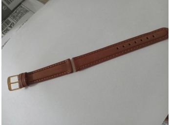 Genuine Leather Watch Band 10kt Gold Filled Closure  Stamp MICKEY MANTLE
