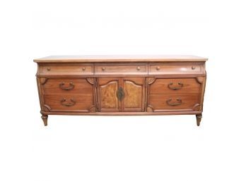 Vintage Wooden Dresser With Brass Handles