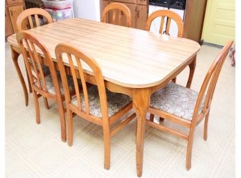 The Jefferson Wood Working Co. Dining Table And 6 Chairs