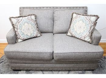 Gray Love Seat From Bob's Furniture- Like New