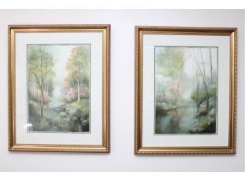 Pair Of Gold Framed Paintings