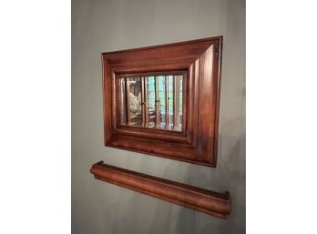Mahogany Wall Mirror With Shelf