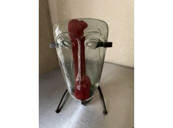 Glass Mask Sculpture