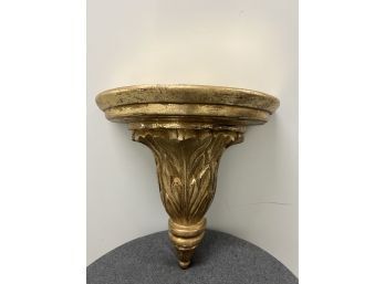 Gold Toned Wall Sconce Shelf