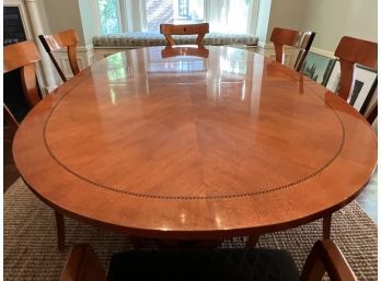 Biedermeier Dining Table With 6 Matching Chairs