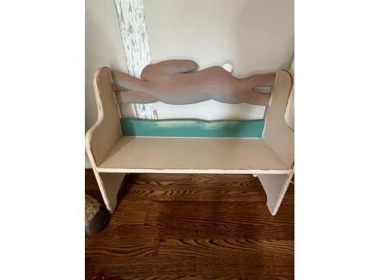 Painted Childs Bunny Bench