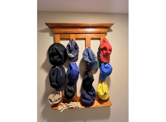 Well Made Wooden Hat Rack - Does Not Include The Hats