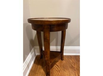 Round Wooden Low Side Table