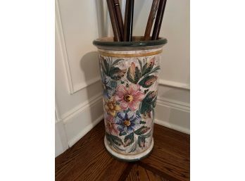 Umbrella Stand With A Floral Design