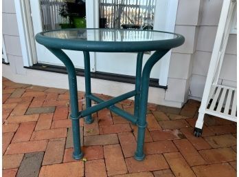 Galvenized Small Cocktail Outdoor Table