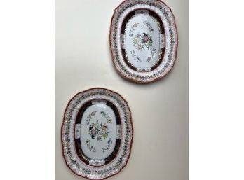 2 Oval Plates - Fit Perfectly On The Plate Holders We Have In This Auction
