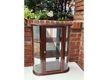 Small Curio Cabinet With Rounded Sides