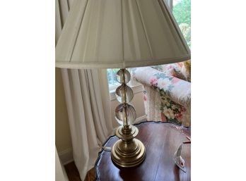 Lamp With 3 Glass Balls And Heavy Brass Base