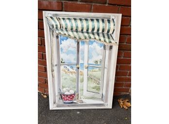 Painted Window On Wood - Perfect For The Room That Could Use One More Window!