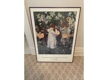 Framed John Singer Sargent - Carnation, Lily, Lily, Rose