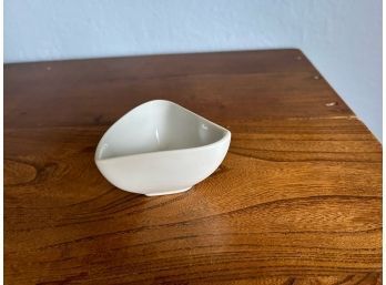 Small White Porcelain Triangular Bowl