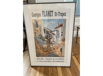Georges FLANET St. Tropez Framed Poster