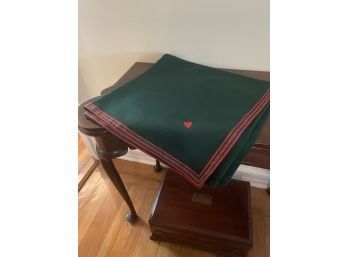Dark Green Card Table Cover