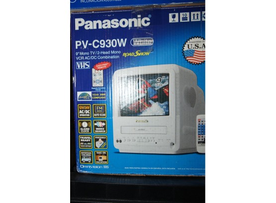 Panasonic Portable 9' TV With VCR