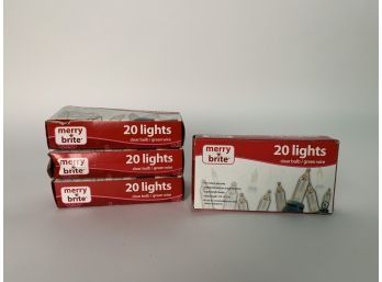 Set Of 4 Clear Bulb Lights