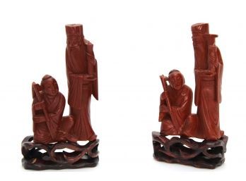 Pair Of Asian Resin Figurines