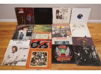 Collection Of Vintage Records Including AC/DC Back In Black-12