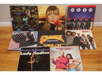 Vintage Lot Of Records Including Heart And Including Devo-9