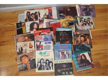 Group Of Vintage 45 RPM Records Including Stacey Q We Connect-45