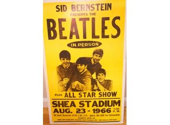 Sid Bernstein Presents The Beatles In Person Poster Repro